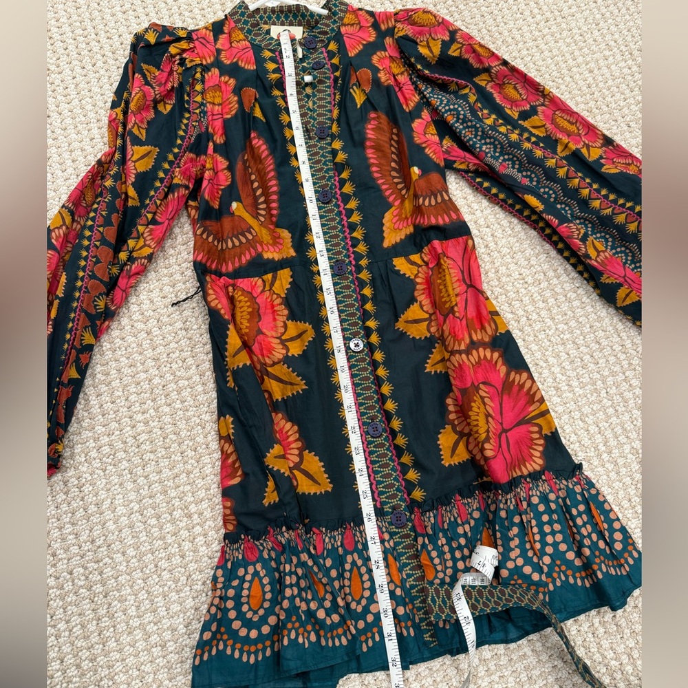 FARM Rio Floral Long Sleeve Dress - Pink and Blue - Picture 4 of 8